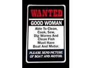 Wanted Good Woman Tin Sign Metal Bar Wall Plaque