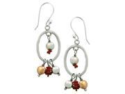 Ornament Sterling Silver Earrings with Pearls from Nepal