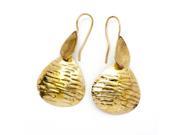 Brass Gold Plate Drop Earrings