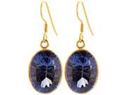 Blue Mystic Topaz Gold Plated Sterling Silver Earrings