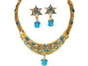 Azure Polki Necklace and Matching Earrings