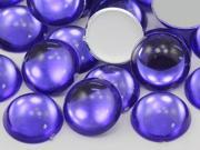 7mm Violet .VT Flat Back Acrylic Round Cabochon High Quality Pro Grade 100 Pieces
