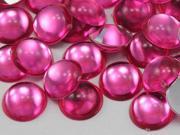 7mm Pink Hot .NAP01 Flat Back Acrylic Round Cabochon High Quality Pro Grade 100 Pieces