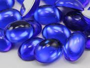 14x10mm Blue Sapphire .PH Flat Back Acrylic Oval Cabochon High Quality Pro Grade 40 Pieces