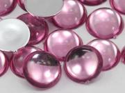 13mm Rose Lite .RS72 Flat Back Acrylic Round Cabochon High Quality Pro Grade 50 Pieces
