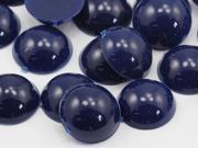 9mm Blue Navy .NVY Flat Back Acrylic Round Cabochon High Quality Pro Grade 75 Pieces