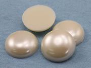 25mm Pearl H309 Flat Back Round Pearl Acrylic Cabochons High Quality Pro Grade 10 Pieces