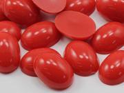 14x10mm Red Coral .C001 Flat Back Acrylic Oval Cabochon High Quality Pro Grade 40 Pieces