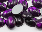 18x13mm Purple Amethyst .NAT02 Flat Back Acrylic Oval Cabochon High Quality Pro Grade 25 Pieces