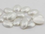 14x10mm Pearl Molded .PRL Flat Back Acrylic Oval Cabochon High Quality Pro Grade 40 Pieces