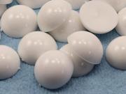 5mm White Chalk .WHT Flat Back Acrylic Round Cabochon High Quality Pro Grade 100 Pieces