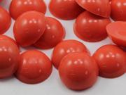 15mm Red Coral .C001 Flat Back Acrylic Round Cabochon High Quality Pro Grade 30 Pieces