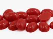 18x13mm Red .RED Flat Back Acrylic Oval Cabochon High Quality Pro Grade 25 Pieces