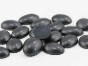 18x13mm Gun Metal Flat Back Acrylic Oval Cabochon High Quality Pro Grade 25 Pieces