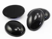 40x30mm Jet Black H101 Large Oval Acrylic Cabochons High Quality Pro Grade 4 Pieces
