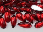 18x8mm Red Ruby H103 Teardrop Acrylic Cabochons High Quality Pro Grade 30 Pieces