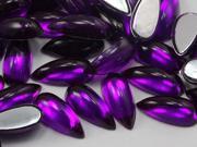 18x8mm Purple Amethyst H105 Teardrop Acrylic Cabochons High Quality Pro Grade 30 Pieces