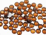 11mm Acrylic Rhinestones For Jewelry Making And Face Painting Lead Free. Smokey Orange Topaz H113 60 Pieces 60 Pieces