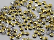 4mm Acrylic Rhinestones For Jewelry Making And Face Painting Lead Free. Gold Plated A58 125 Pieces