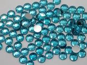 7mm Acrylic Rhinestones For Jewelry Making And Face Painting Lead Free. Blue Aqua .QR 100 Pieces