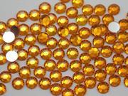 7mm Acrylic Rhinestones For Jewelry Making And Face Painting Lead Free. Orange Topaz .TZ 100 Pieces