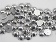 7mm Round Acrylic Silver Cabochons High Quality Pro Grade 60 Pieces