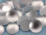 11mm Crystal Clear H502 Flat Back Matte Frosted Finish Acrylic Round Cabochons 50 Pieces