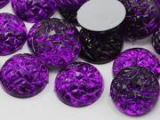 15mm Amethyst Lite .NAT02L Flat Back Acrylic Baroque Cabochons High Quality Pro Grade 30 Pieces