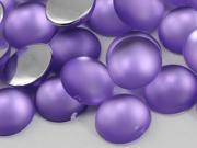 11mm Purple Lilac H511 Flat Back Matte Frosted Finish Acrylic Round Cabochons 50 Pieces