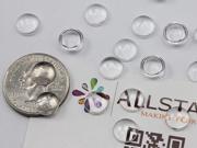 9mm Round Clear Acrylic Cabochons High Quality Pro Grade 75 Pieces