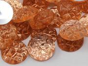 18mm Peach .PCH Flat Back Acrylic Baroque Cabochons High Quality Pro Grade 25 Pieces
