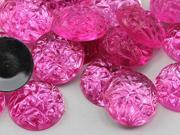18mm Pink Hot .NAP01 Flat Back Acrylic Baroque Cabochons High Quality Pro Grade 25 Pieces