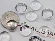 15mm Round Clear Acrylic Cabochons High Quality Pro Grade 25 Pieces