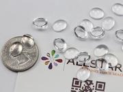 10x8mm Oval Clear Acrylic Cabochons High Quality Pro Grade 75 Pieces