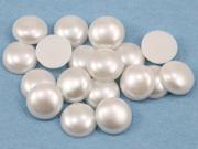 18mm Acrylic Round Pearl Cabochons High Quality Pro Grade 15 Pieces