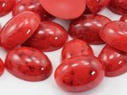 18x13mm Red Coral H615 Oval Marble Cabochon High Quality Pro Grade 20 Pieces