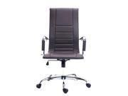 Baymate PU Leather High Back Office Desk Task Computer Chair Boss Executive Luxury Chair Seat Brown
