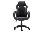 Baymate Racing Chair Ergonomic High Back PU Leather Gaming Swivel Bucket Seat Computer Office Chair Black