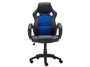 Baymate Racing Chair Ergonomic High Back PU Leather Gaming Swivel Bucket Seat Computer Office Chair Blue