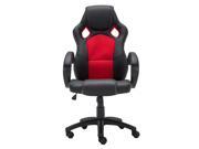 Baymate Racing Chair Ergonomic High Back PU Leather Gaming Swivel Bucket Seat Computer Office Chair Red