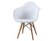 Baymate Eames Style Armchair Natural Wood Legs Eiffel Dining Chairs Lounge Chair White