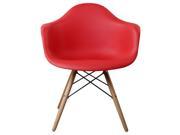 Baymate Eames Style Armchair Natural Wood Legs Eiffel Dining Chairs Lounge Chair Red