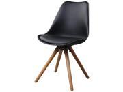 Baymate Eames Style Side Chair Natural Wood Legs Eiffel Dining Armless Chairs Black