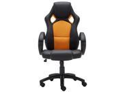 Baymate Racing Chair Ergonomic High Back PU Leather Gaming Swivel Bucket Seat Computer Office Chair Orange