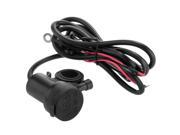 Motorcycle Dual USB Charger Socket 5V 2.1A with Display Black