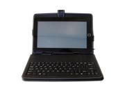 10 10.2 New Black Leather USB Keyboard Folio Case Stylus For Tablet PC