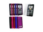 5x New Rubber Hard Case Cover FOR HTC EVO 4G LCD Filter