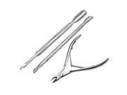 Nail Cuticle Spoon Pusher Nipper Remover Clipper Set Nail Trimmer Manicure Tools
