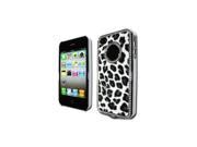Luxury Unique Best Leopard Print Czech Rhinestone Case Cover for Apple iPhone 4 4g Crystal Black