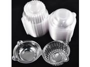 100 Large Single Clear Cupcake Pod Cake Muffin Cases